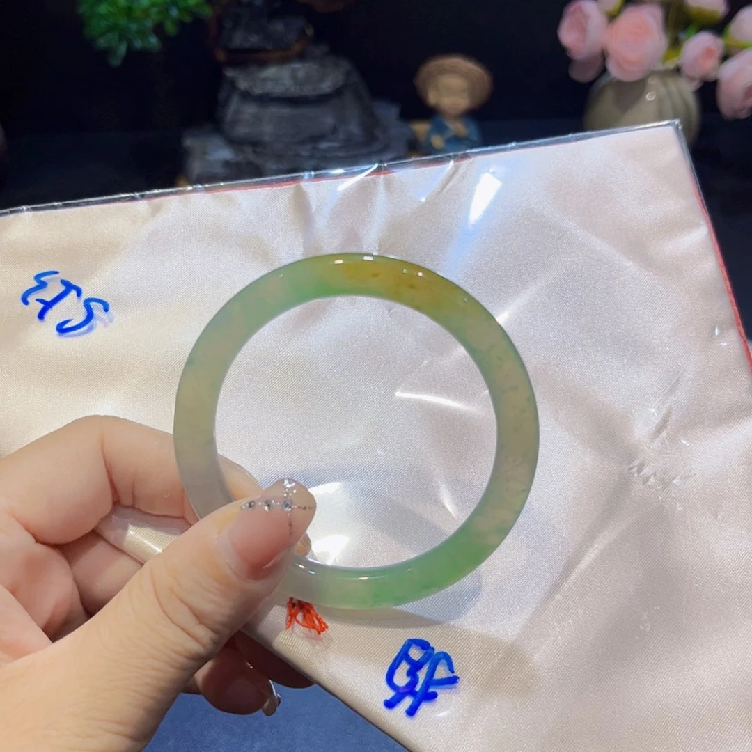 翡翠手镯未镶嵌翡翠手镯53圈口