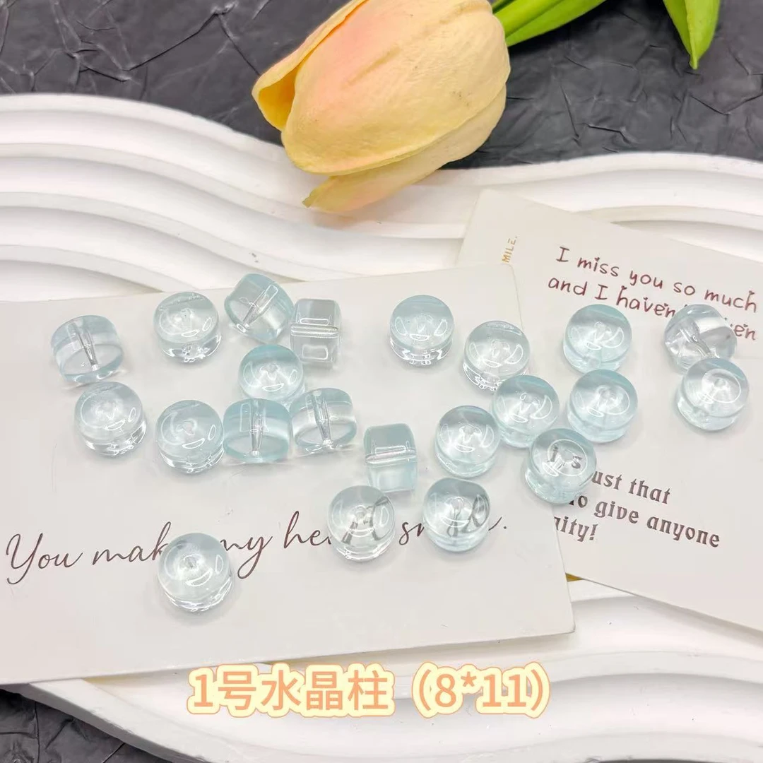 新款圆柱串珠琉璃彩色白饰品水晶散珠手工diy