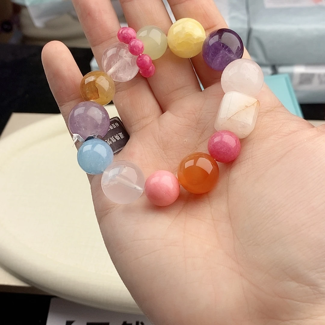 银S925镀金镶嵌手链水晶