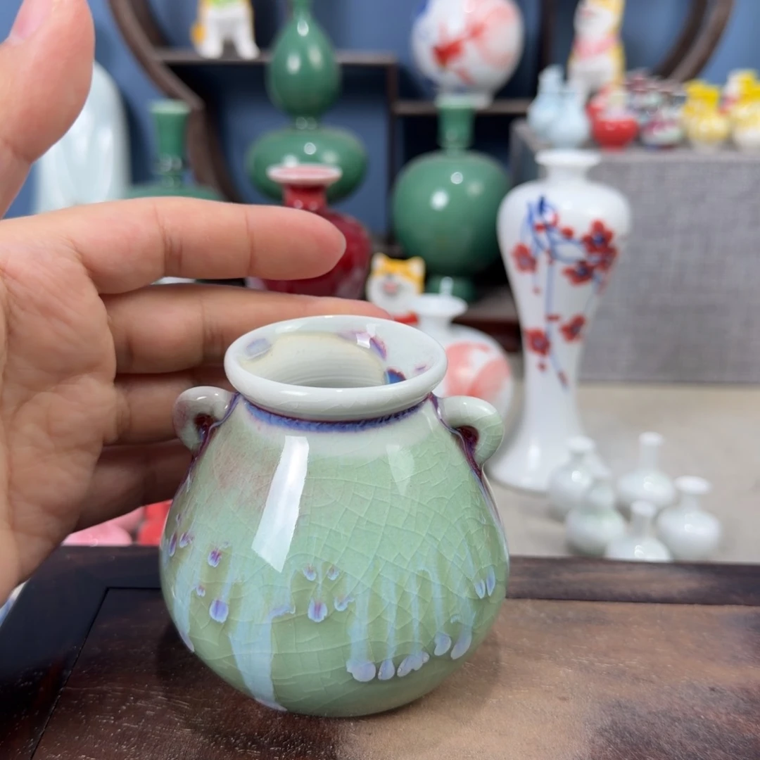 陶瓷手工小花器摆件