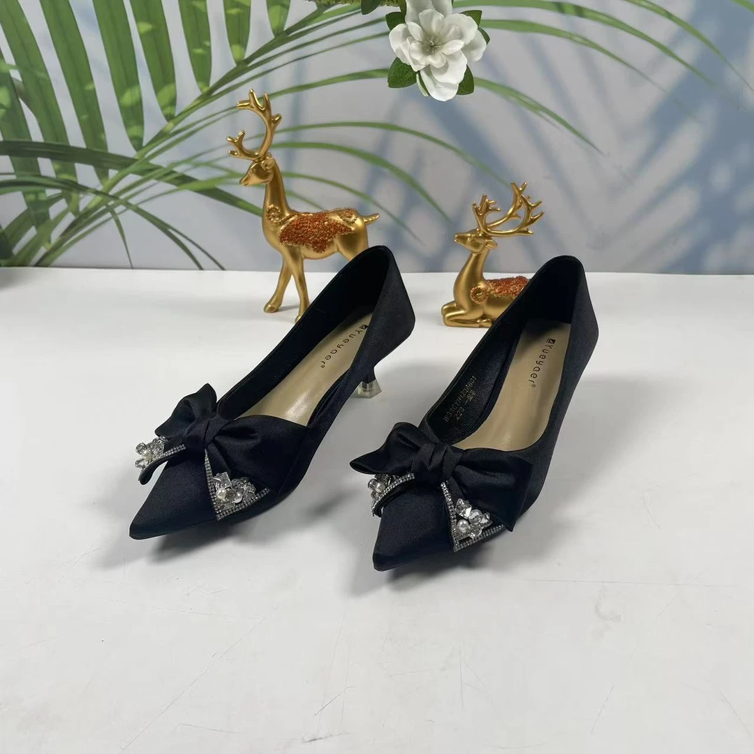 小强家女鞋 芽儿家新款百搭女高跟（Y187-44-2）（W33CYH1236801）