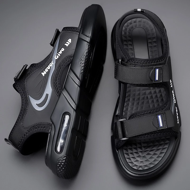 气垫凉鞋男夏季外穿2025新款潮男士运动沙滩鞋防滑夏天凉拖鞋爆款