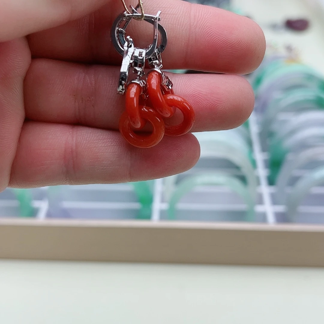 翡翠吊坠(赠链)银S925镶嵌静*