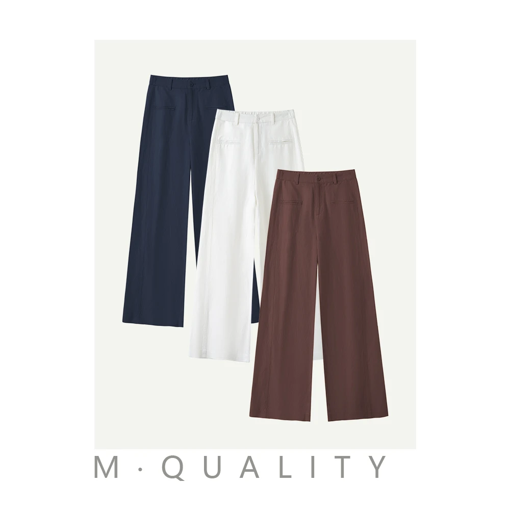 【文娇专属】法式天然植物天丝雨露亚麻裤 爆款夏季必备252008