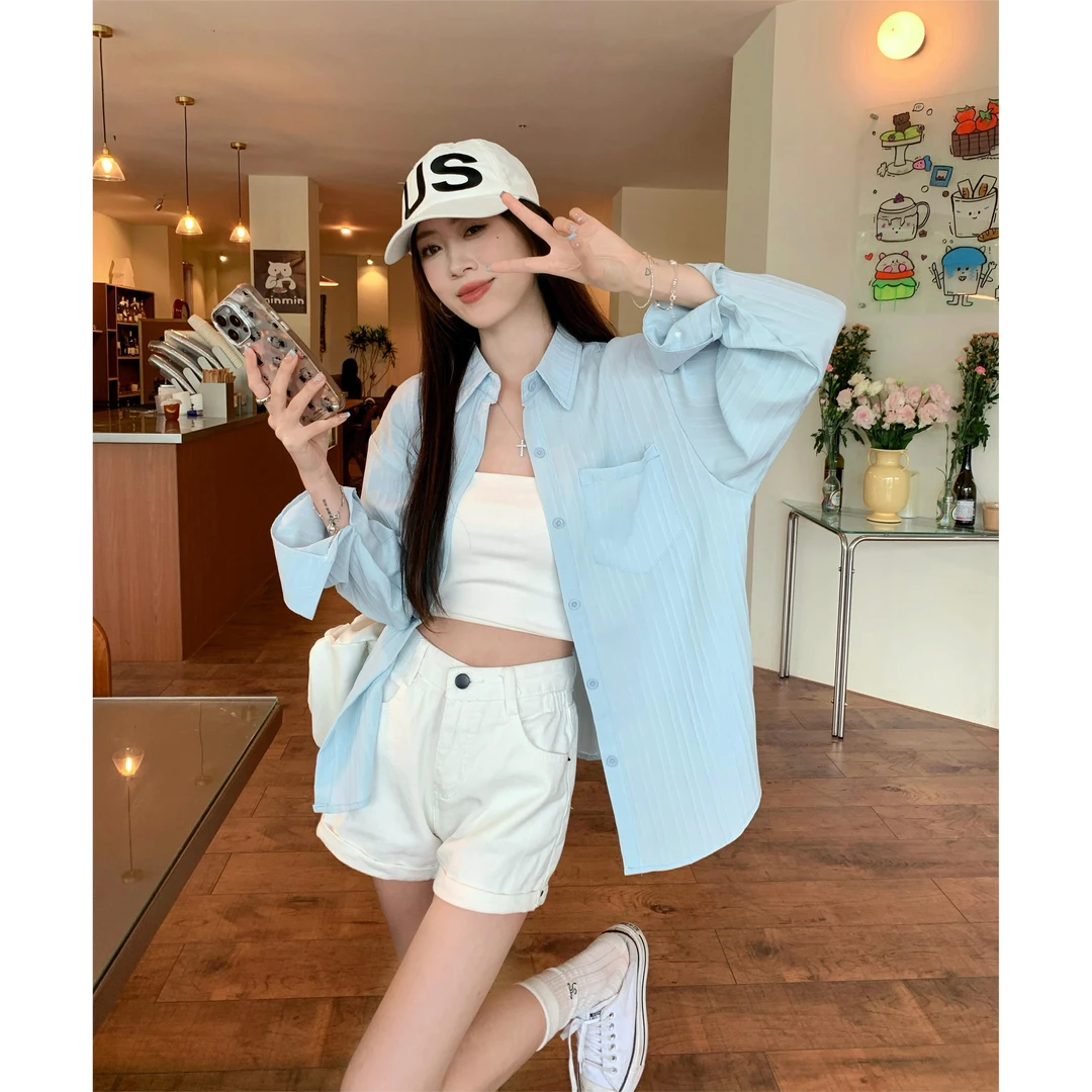 胖mm2025夏季新款薄款防晒衬衫外套宽松显瘦别致上衣