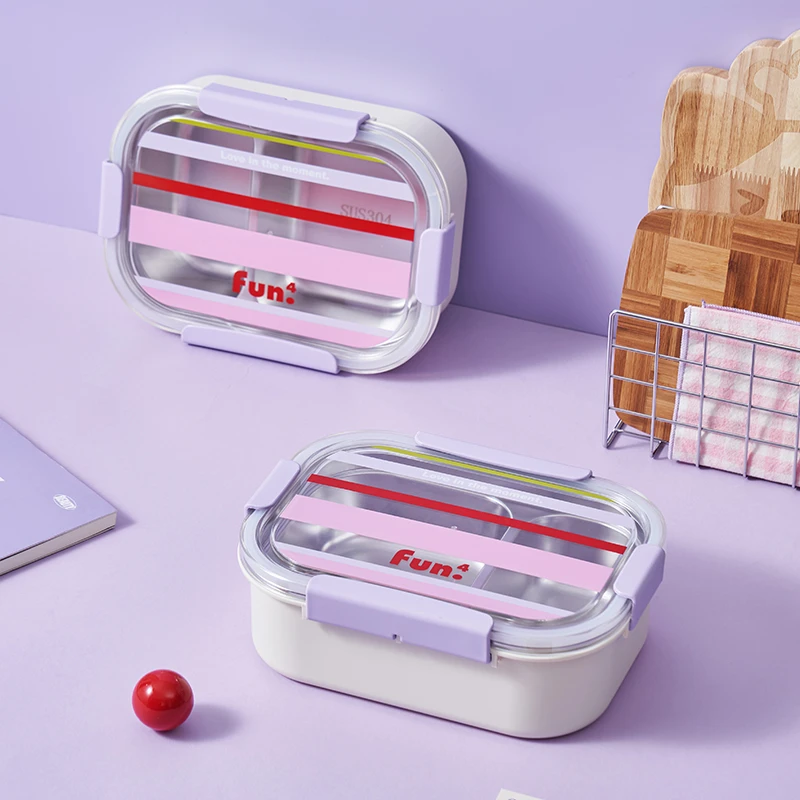 不锈钢餐具碗筷多巴胺餐具盒上班族上学带饭餐盒外出露营便当盒