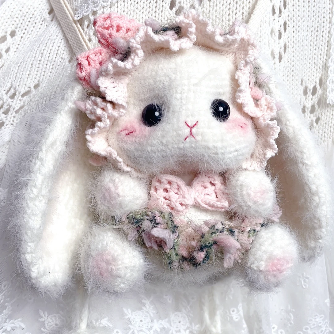 原创材料包洛丽塔兔子包手工钩织diy材料包斜挎双肩儿童可爱毛线