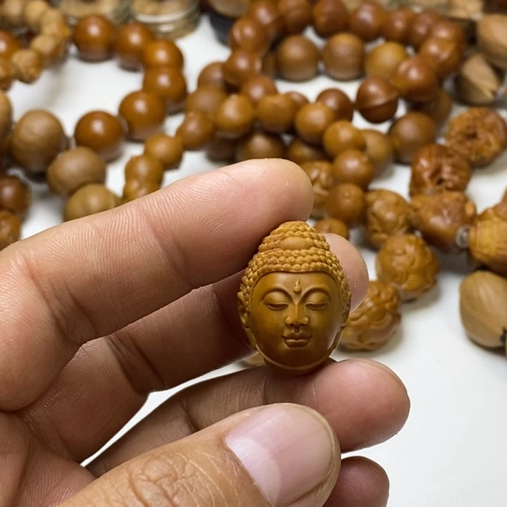 橄榄核手串/手链兰*橄榄核雕刻佛头