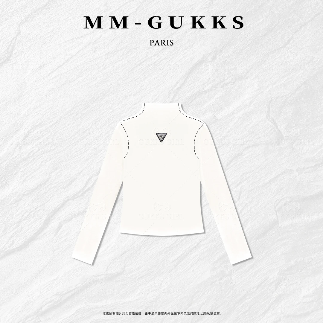 明明GUKKS/秋季常规修身型半高领软糯舒适打底衫T恤上衣