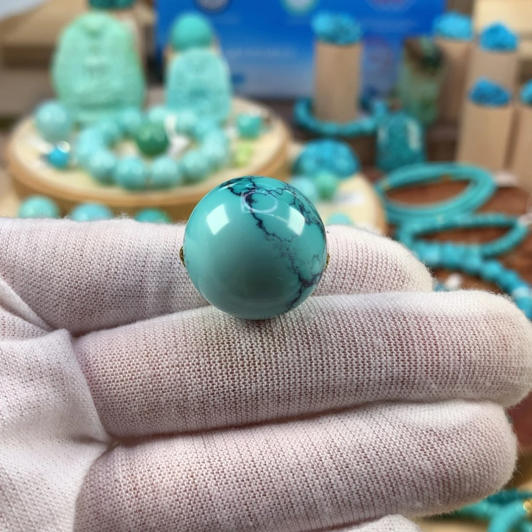 绿松石未镶嵌珠宝奇石20.3mm
