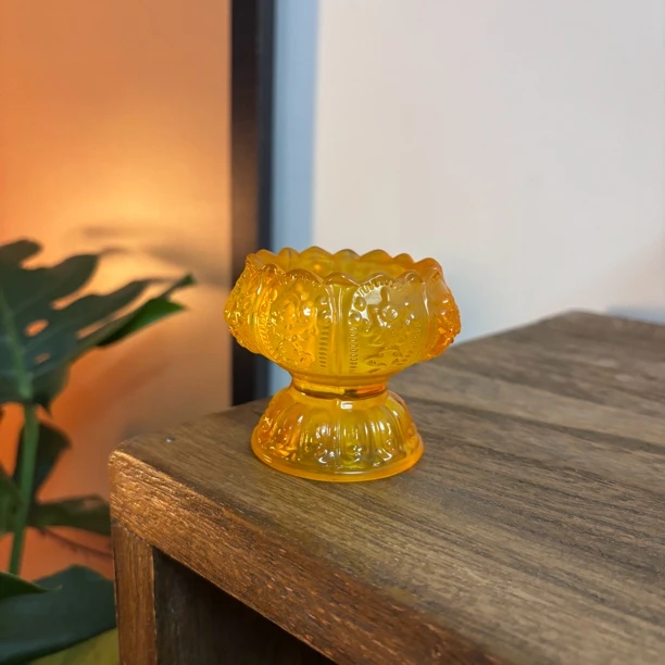【南风】开播福利 七彩琉璃莲花酥油烛台灯