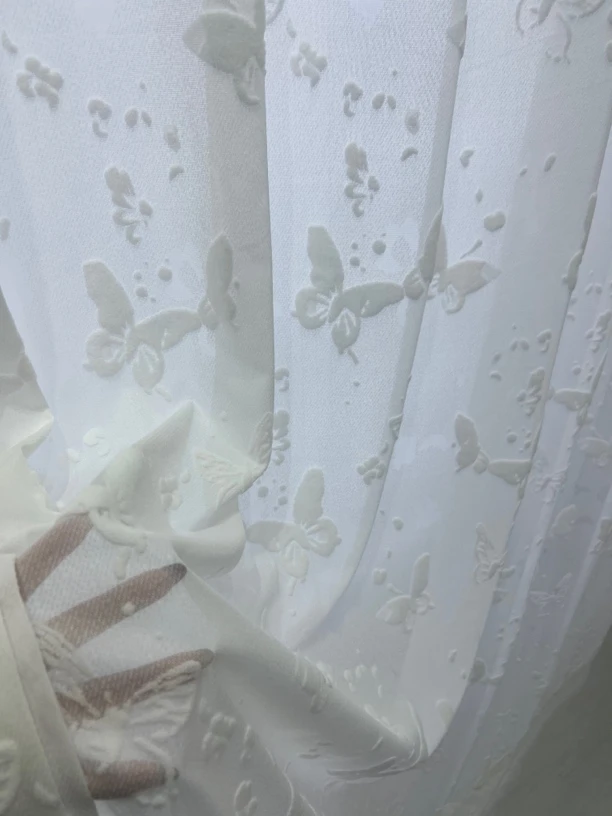 秋季新款【3050样本】3.2门副法式立体浮雕提花纱