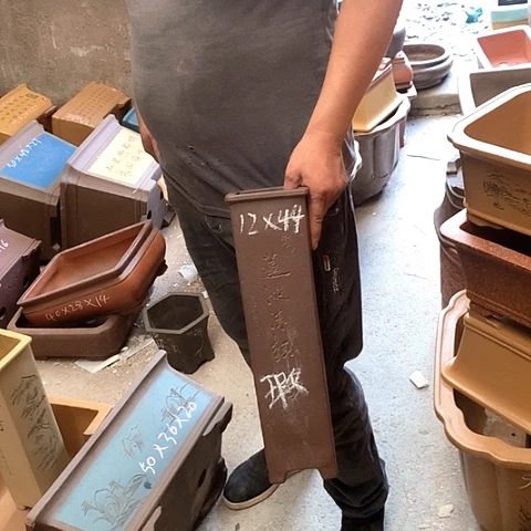 紫砂花盆手工艺品