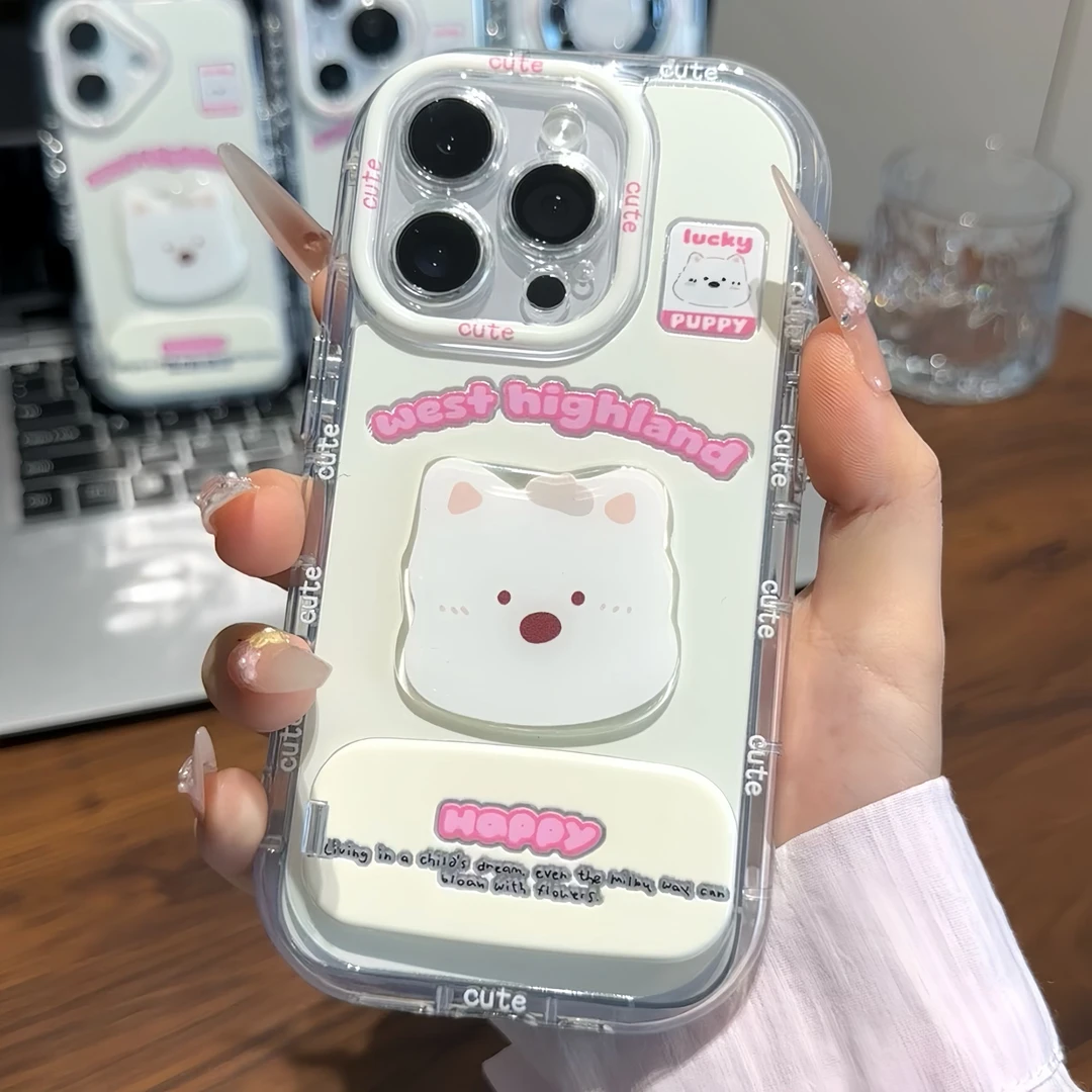 西高地贴片镜子支架适用苹果16手机壳iPhone15小米vivoppo华为p70