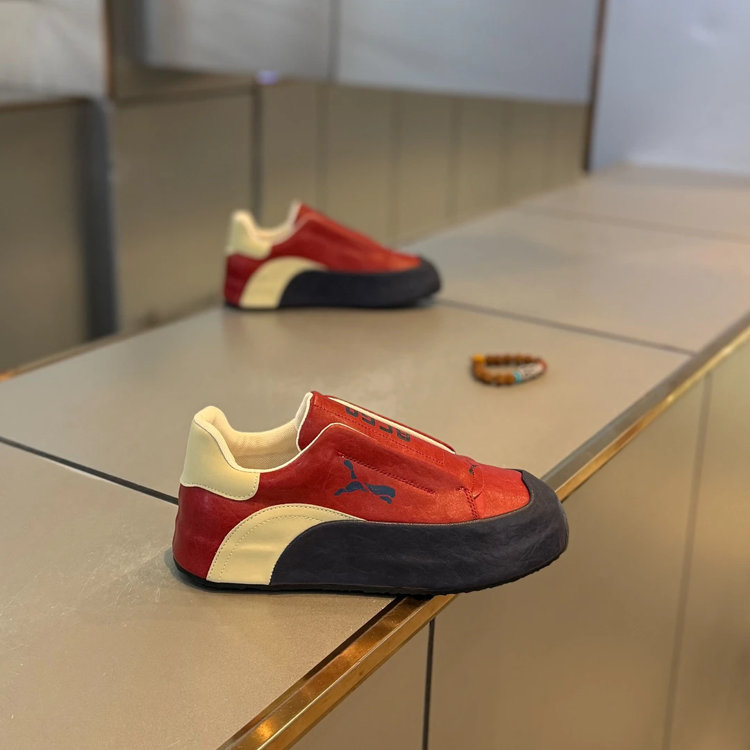 流行男鞋一脚蹬时尚休闲百搭日常潮款男士鞋子拼色复古痞帅个性鞋