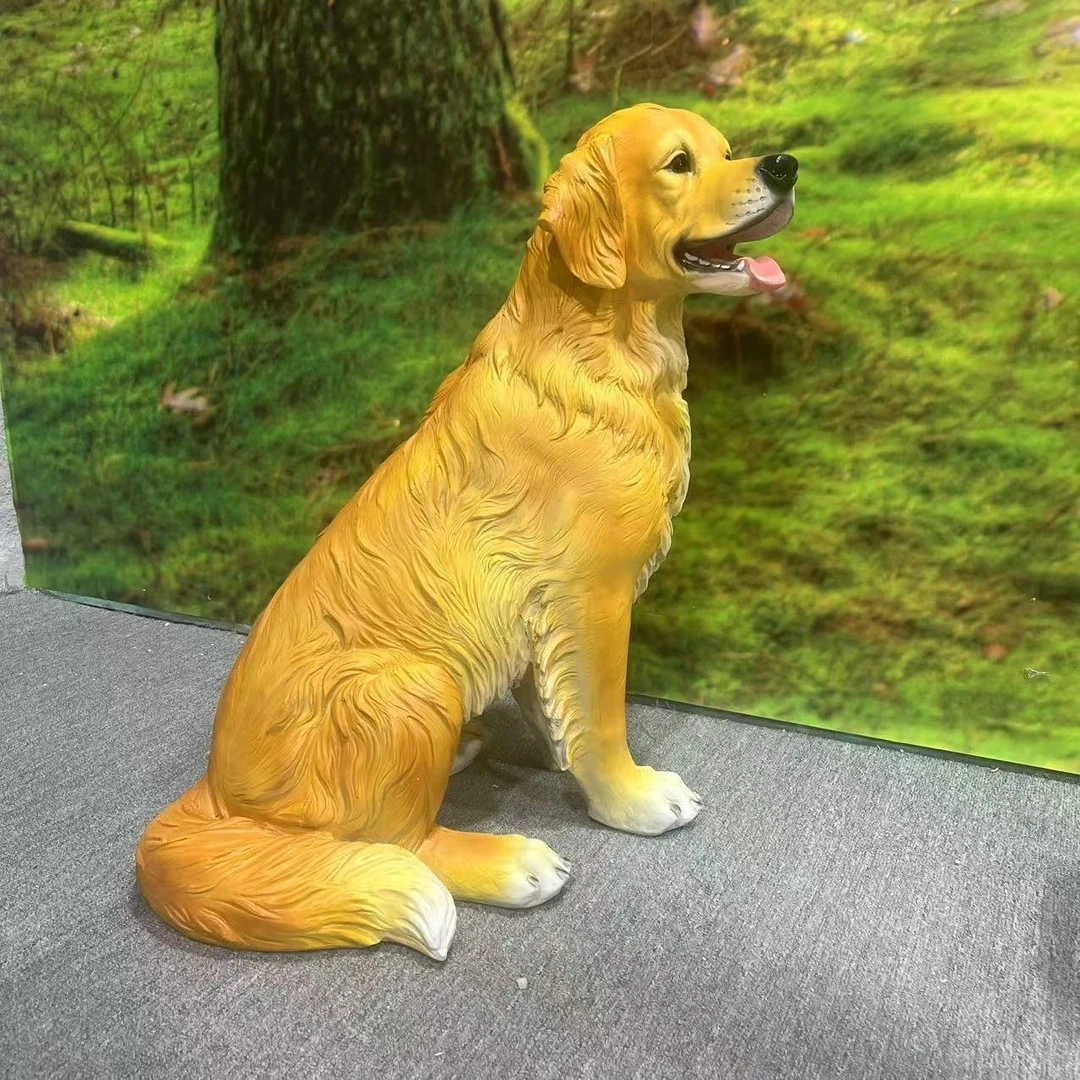 大金毛狗工艺品树脂摆件室外装饰品庭院摆件61公分高花园装饰