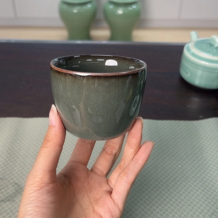 龙泉云间青瓷小米茶器