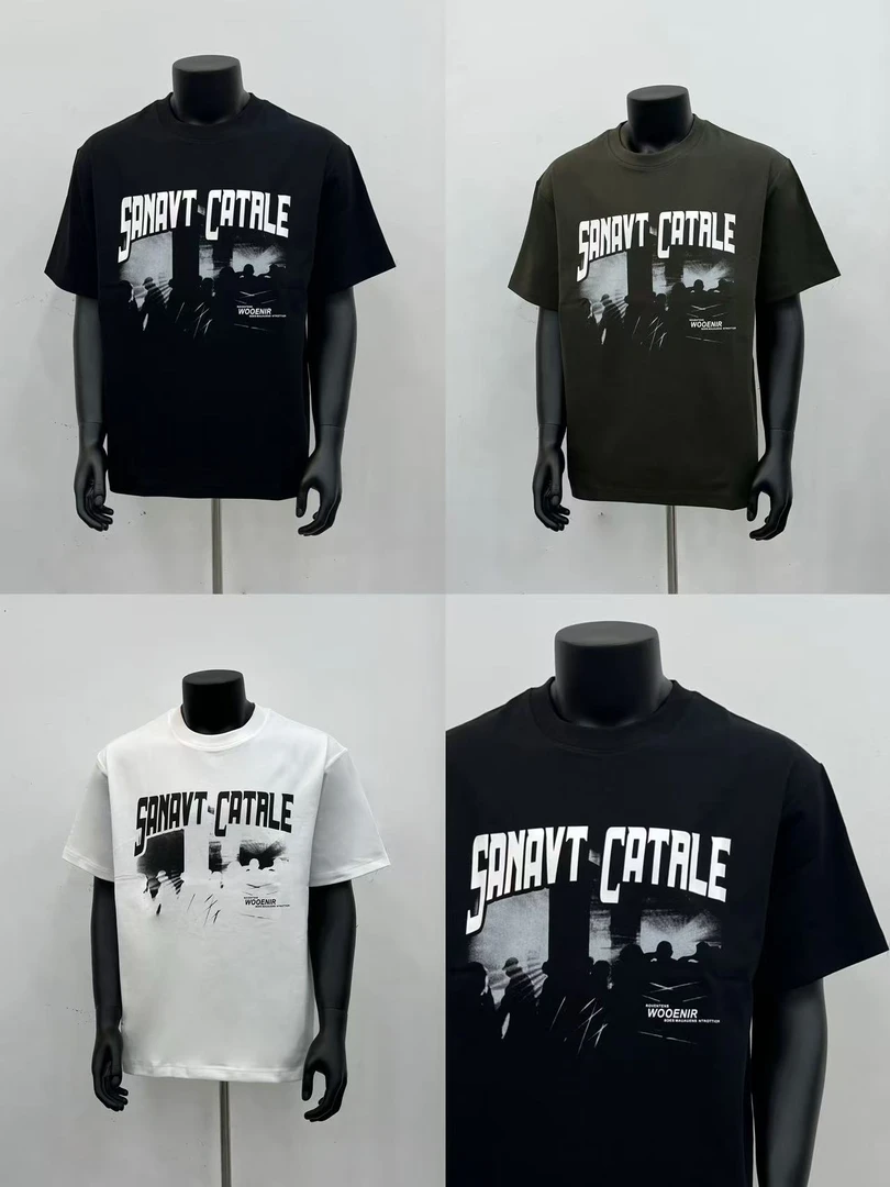 美式复古印花短袖T恤ins嘻哈高街水洗棉氨男T恤时尚百搭情侣款