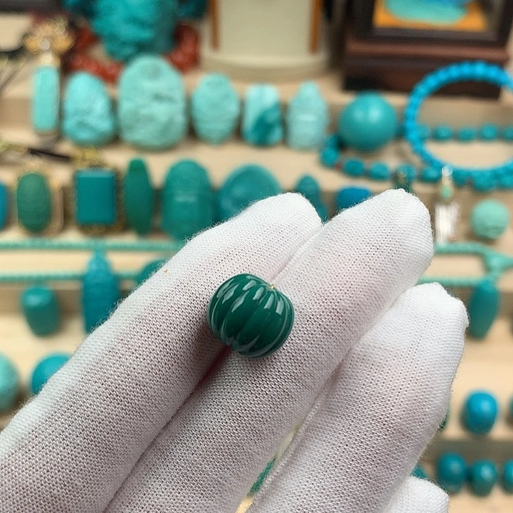 绿松石未镶嵌瓜珠卡12.2