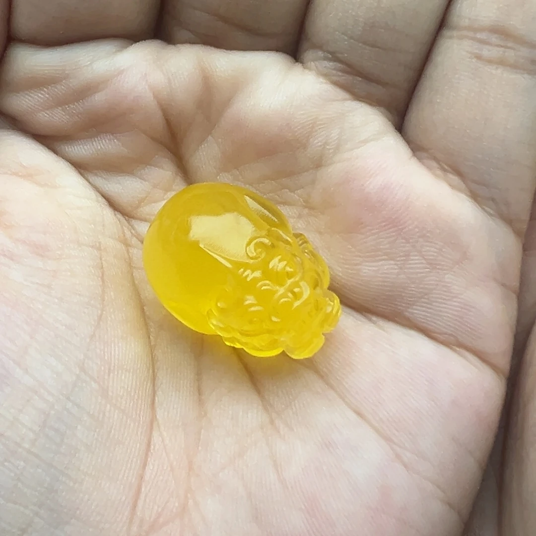 琥珀未镶嵌珠宝奇石貔貅打孔不退换