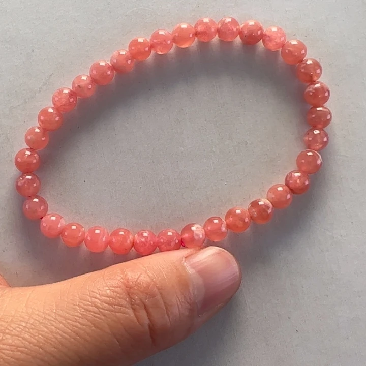 菱锰矿（红纹石）手串未镶嵌