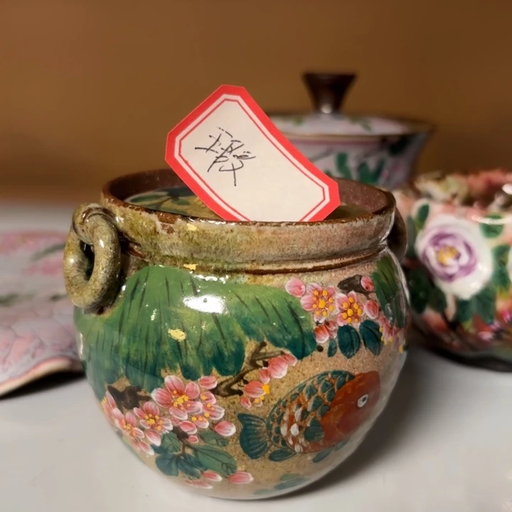 柴烧纯手工手绘陶瓷
