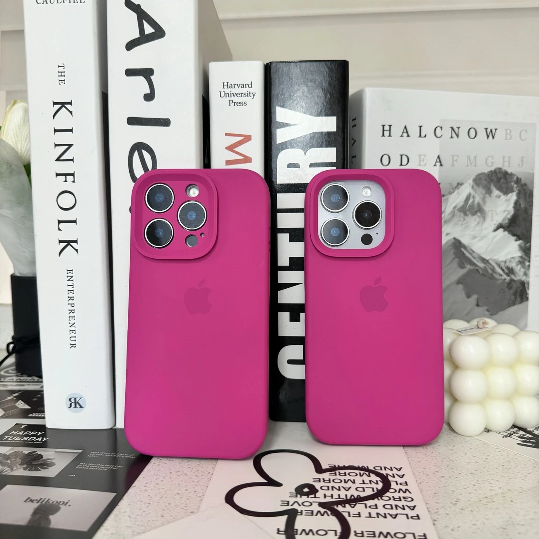 【火龙果色】适用苹果1716系列液态硅胶防摔手机壳iPhone15/14/13