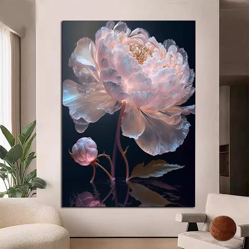 简约花卉装饰画客厅高级感轻奢风玄关沙发背景墙壁挂画玄关装饰画