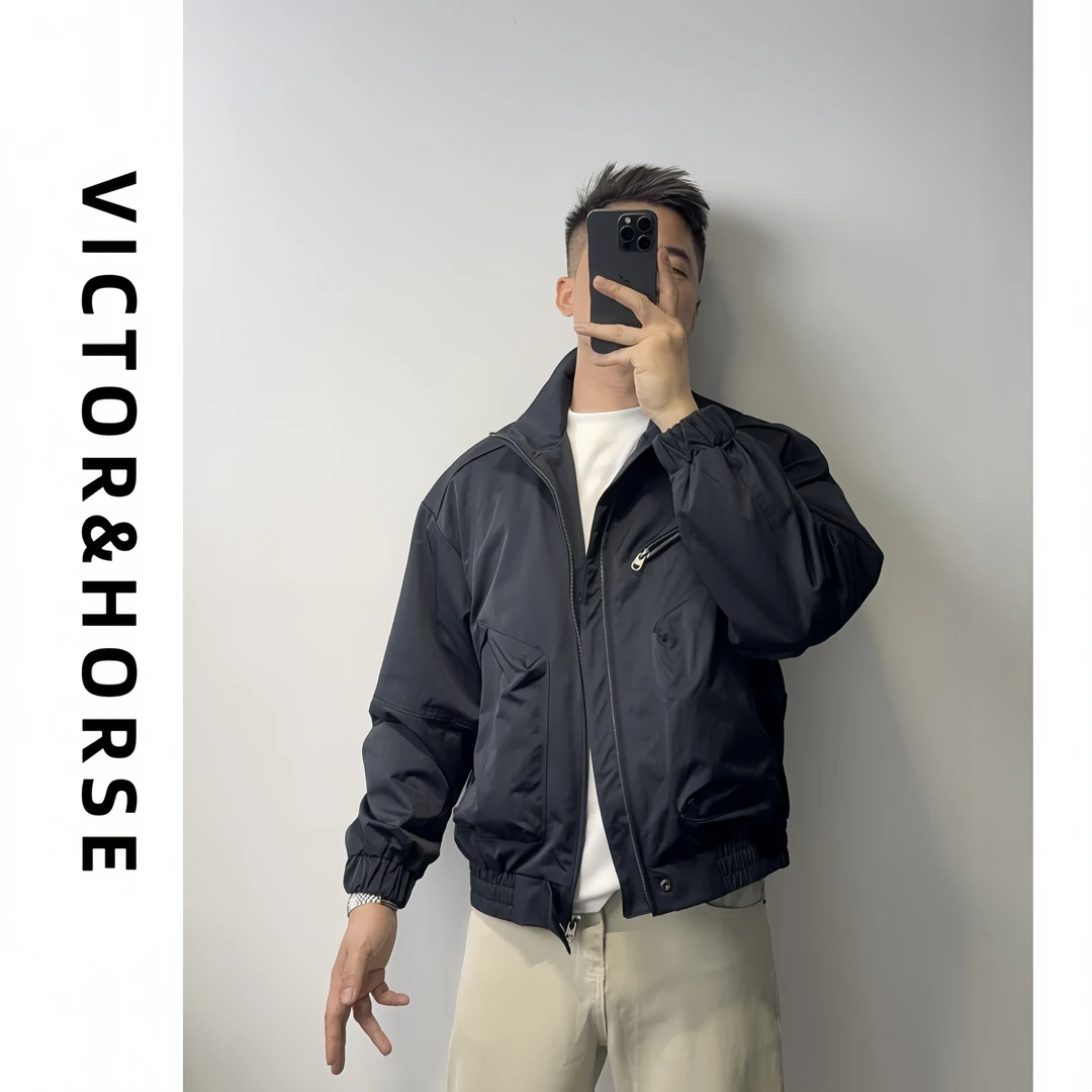 『高密度结构』春季休闲男立领夹克防风领口冲锋衣男士外套8881