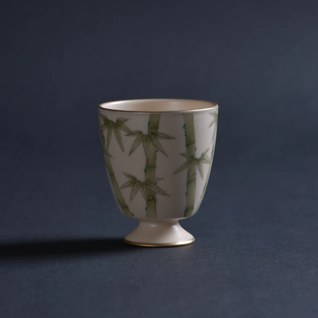 南山先生竹节予光杯 景德镇手绘精美主人杯喝茶杯家用百搭茶具