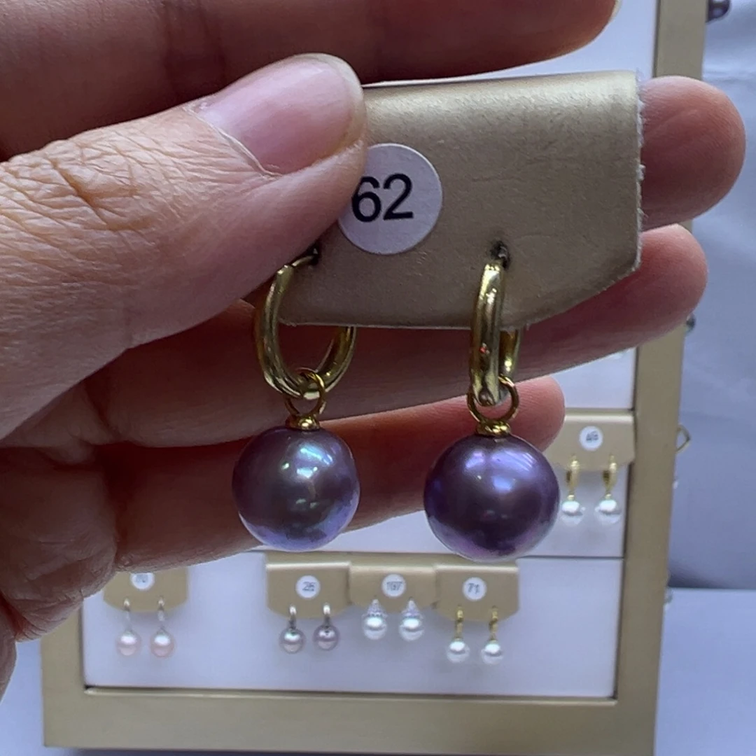 淡水珍珠耳饰银S925镶嵌