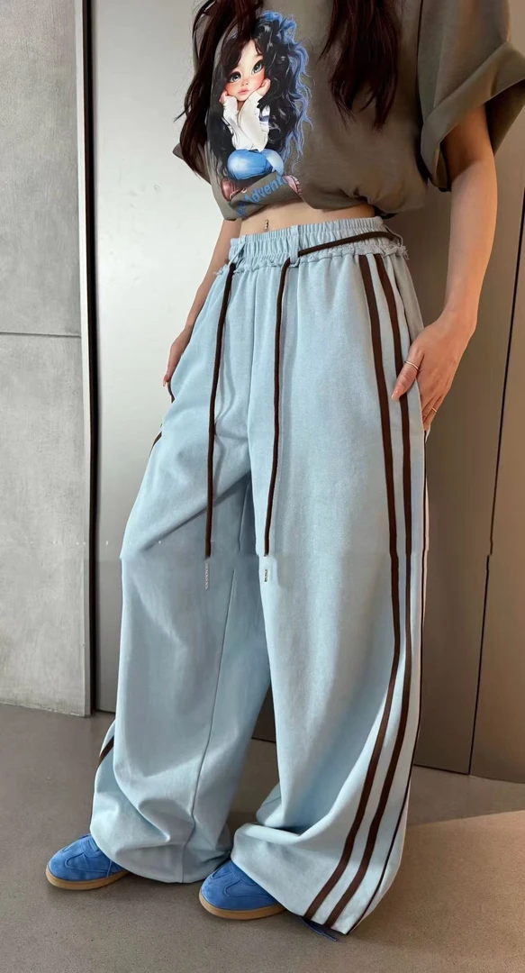 悠悠 泡菜定制很洋气的宽松休闲卫裤女显瘦