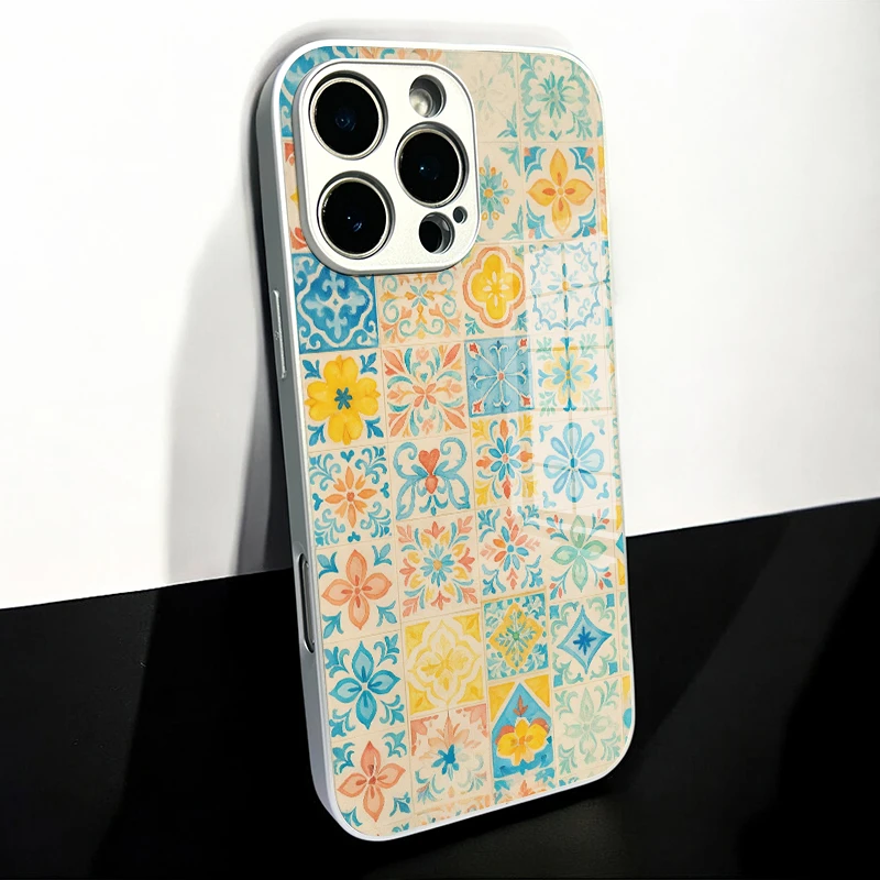 适用苹果17/华为mate70/小米15/oppo/vivo复古棋盘格高颜值手机壳