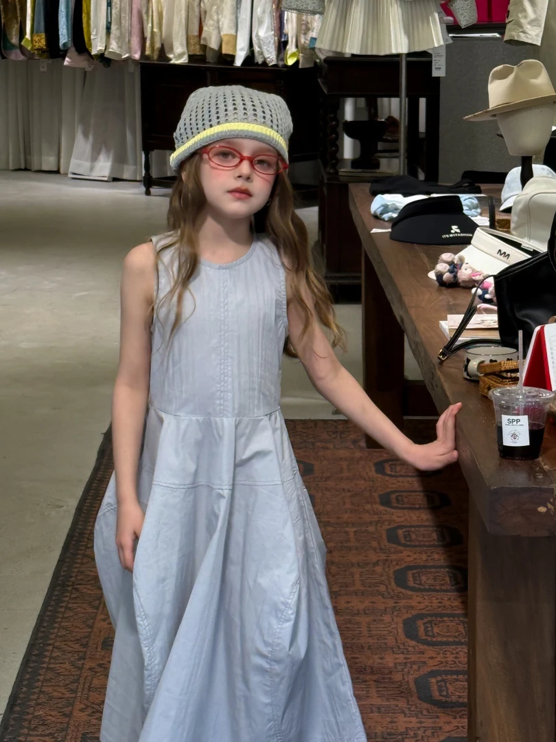 「鱼姬泡泡」 连衣裙公主儿童背心无袖洋气裙子