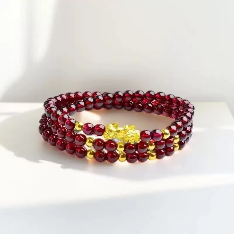 【吴总专属】红石榴款貔貅多圈手串