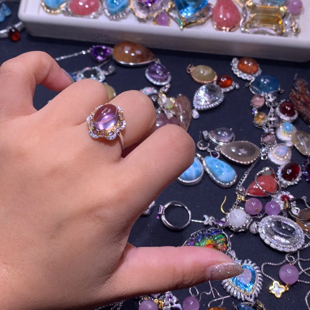 【闪购商品】银S925镶嵌戒指水晶戒指