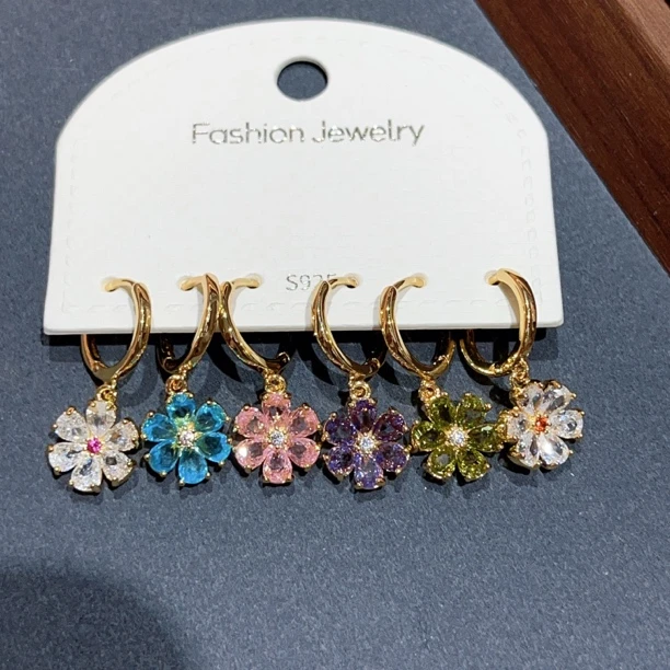 非金属亚克力耳饰 S73一组小雏菊耳扣