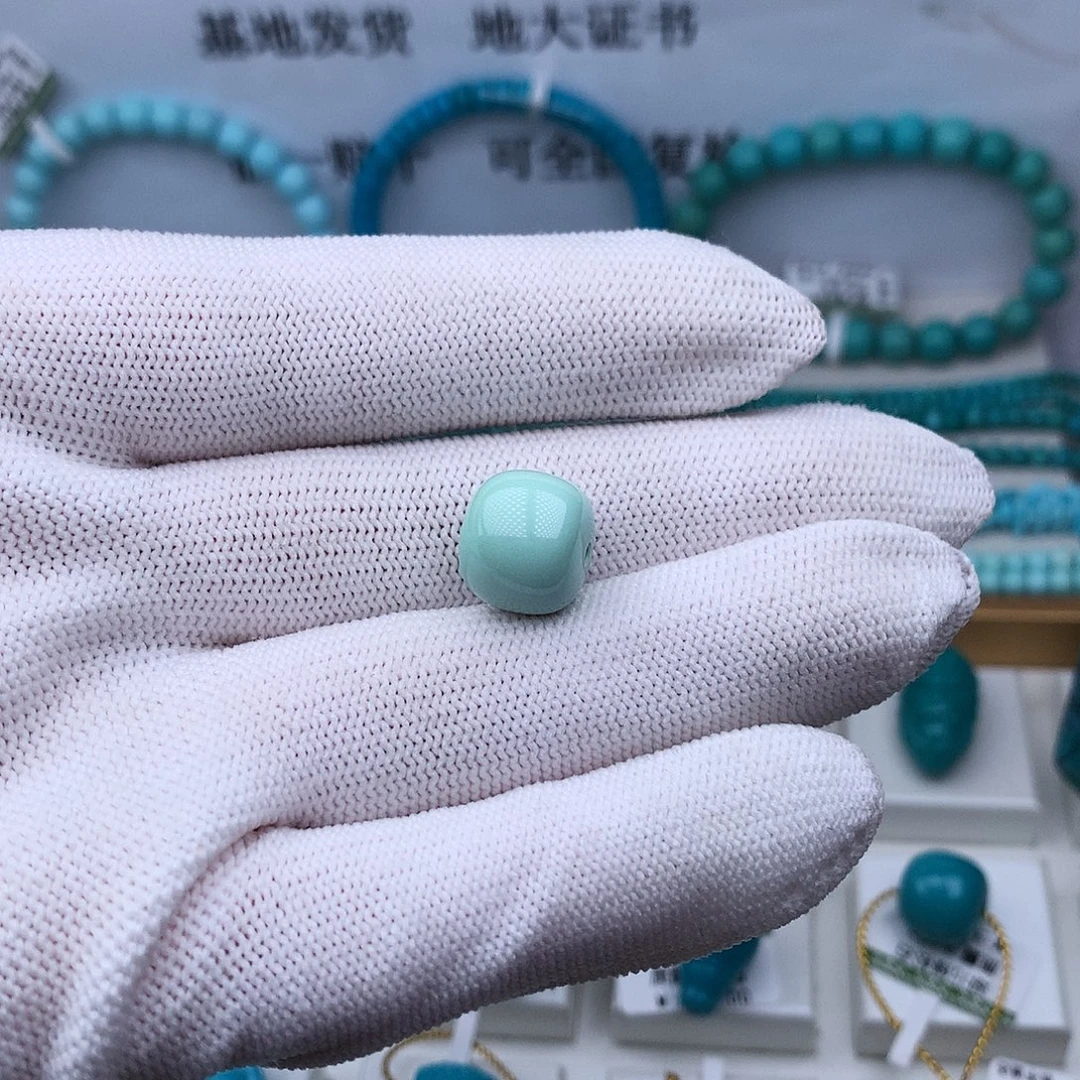 绿松石未镶嵌高瓷高色