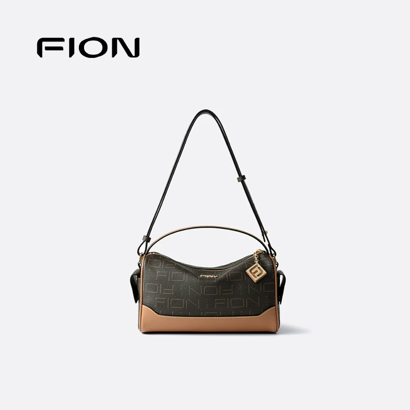 FION菲安妮箱包经典印花百搭腋下通勤单肩枕头FAAFJGC175