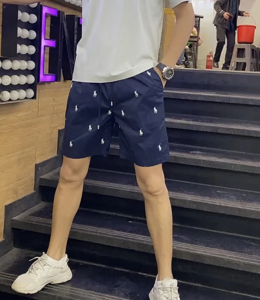 男士夏季时尚印花短裤休闲速干五分裤男款百搭成人潮流四分裤5505