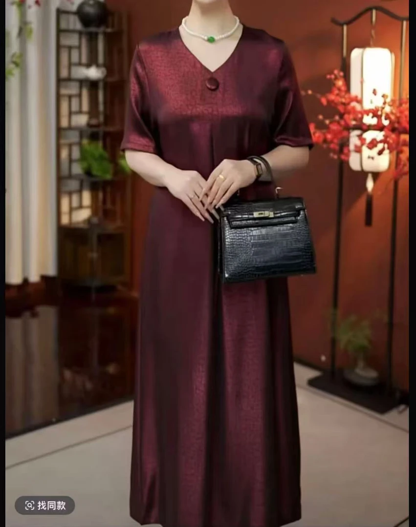 【高定龟裂纹】2025夏季新款时尚气质显瘦百搭重磅龟裂纹连衣裙