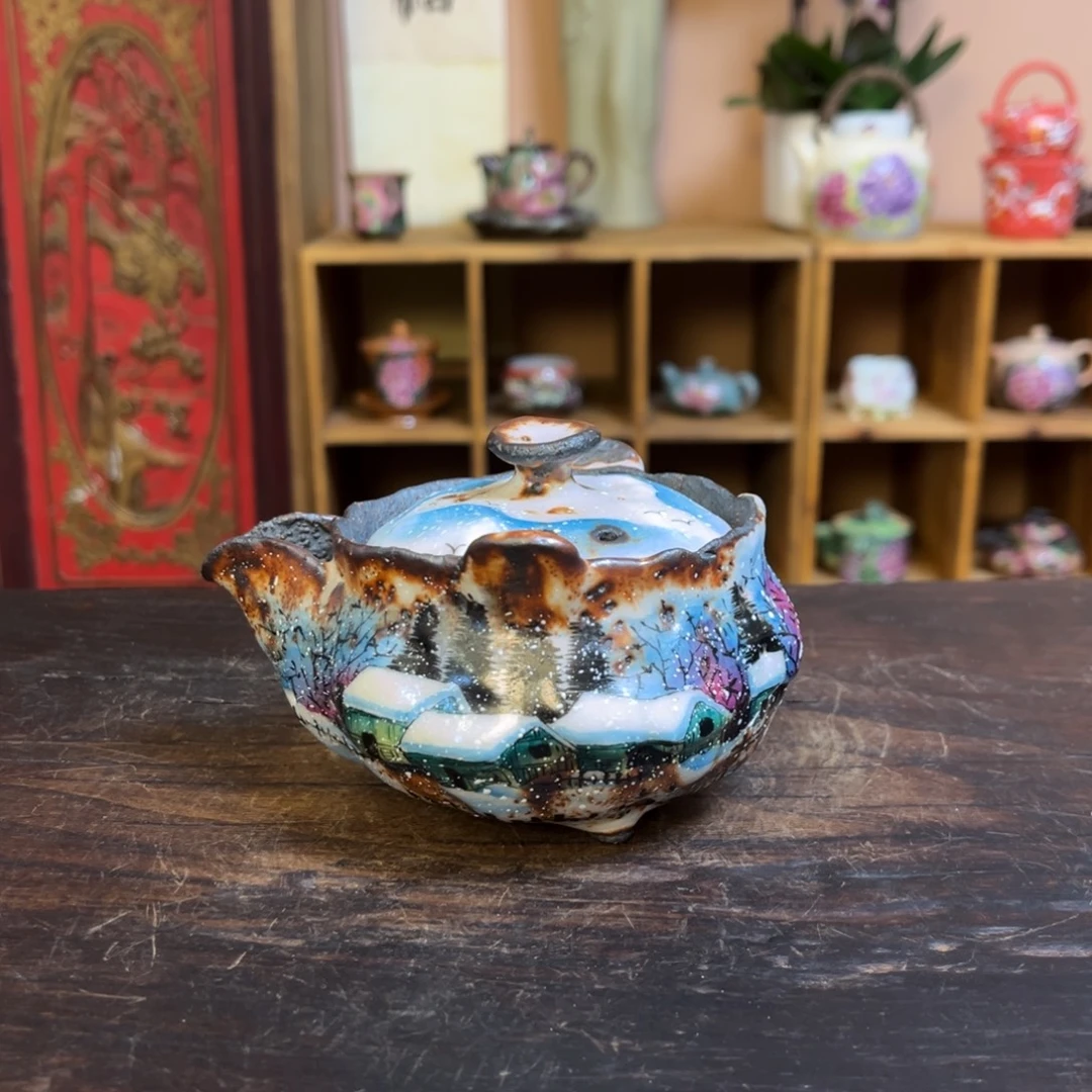 柴烧手工手绘陶瓷