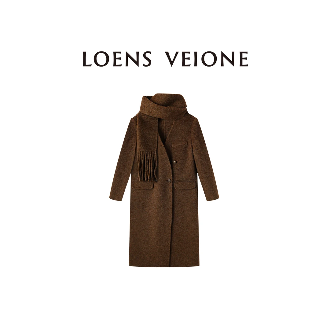 LOENS VEIONE/罗拉 多彩五色澳洲绵羊毛大衣24CVDK0026Y