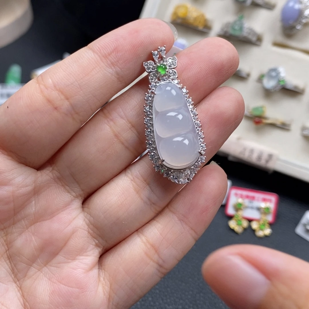 翡翠银S925镶嵌戒指