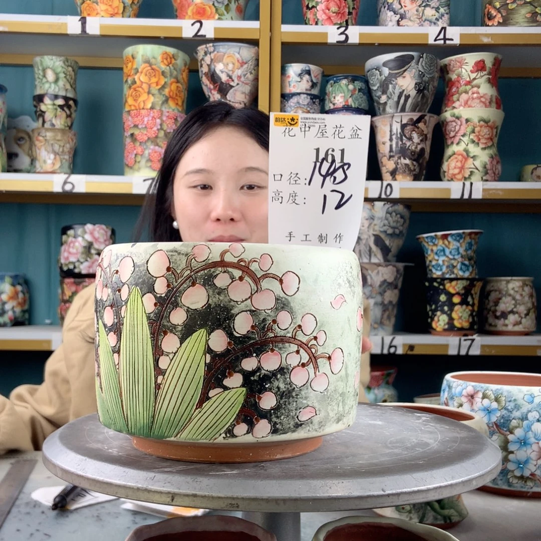 陶景德镇手工花盆161