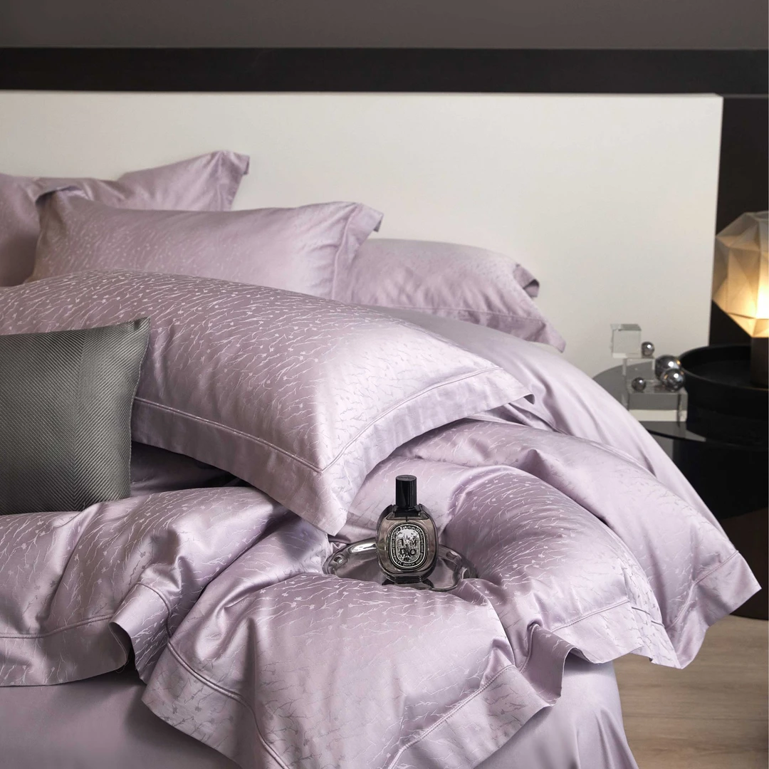 新款50*50S支长绒棉纯棉贡缎提花手工立体埋绳工艺四件套礼盒包装