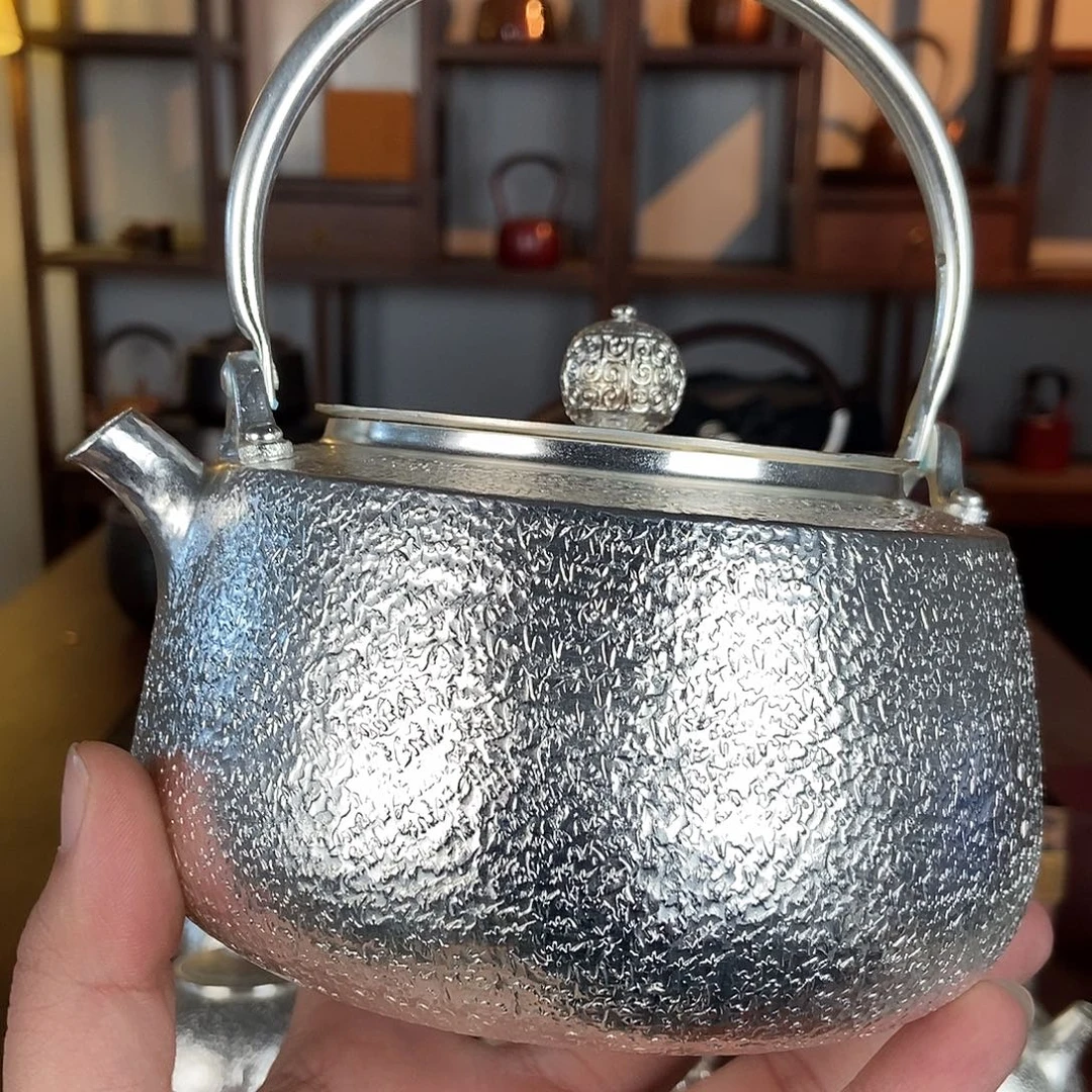 d***木纯手工制作茶壶银衣壶