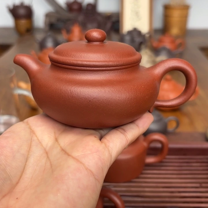 茶壶紫砂仿古180毫升精挑红降坡