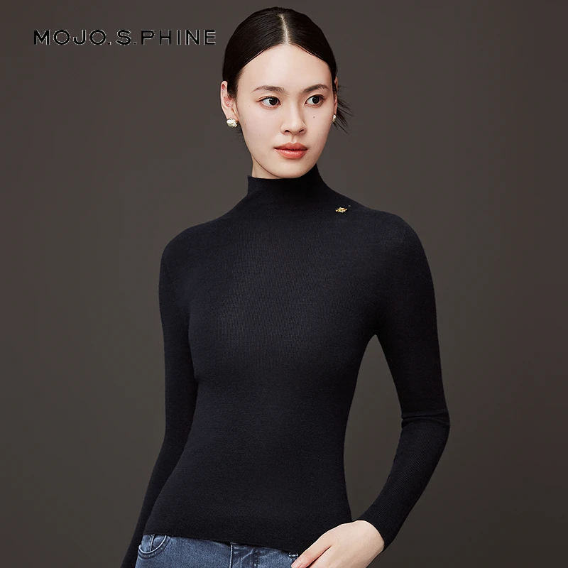 【陈大可专属】新款100%纯羊毛秋冬修身保暖针织上衣MOGD04KPR011