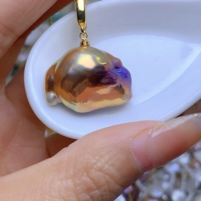 【闪购商品】淡水珍珠吊坠合金采*